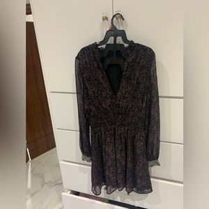 Black Mini Floral Dress Zara